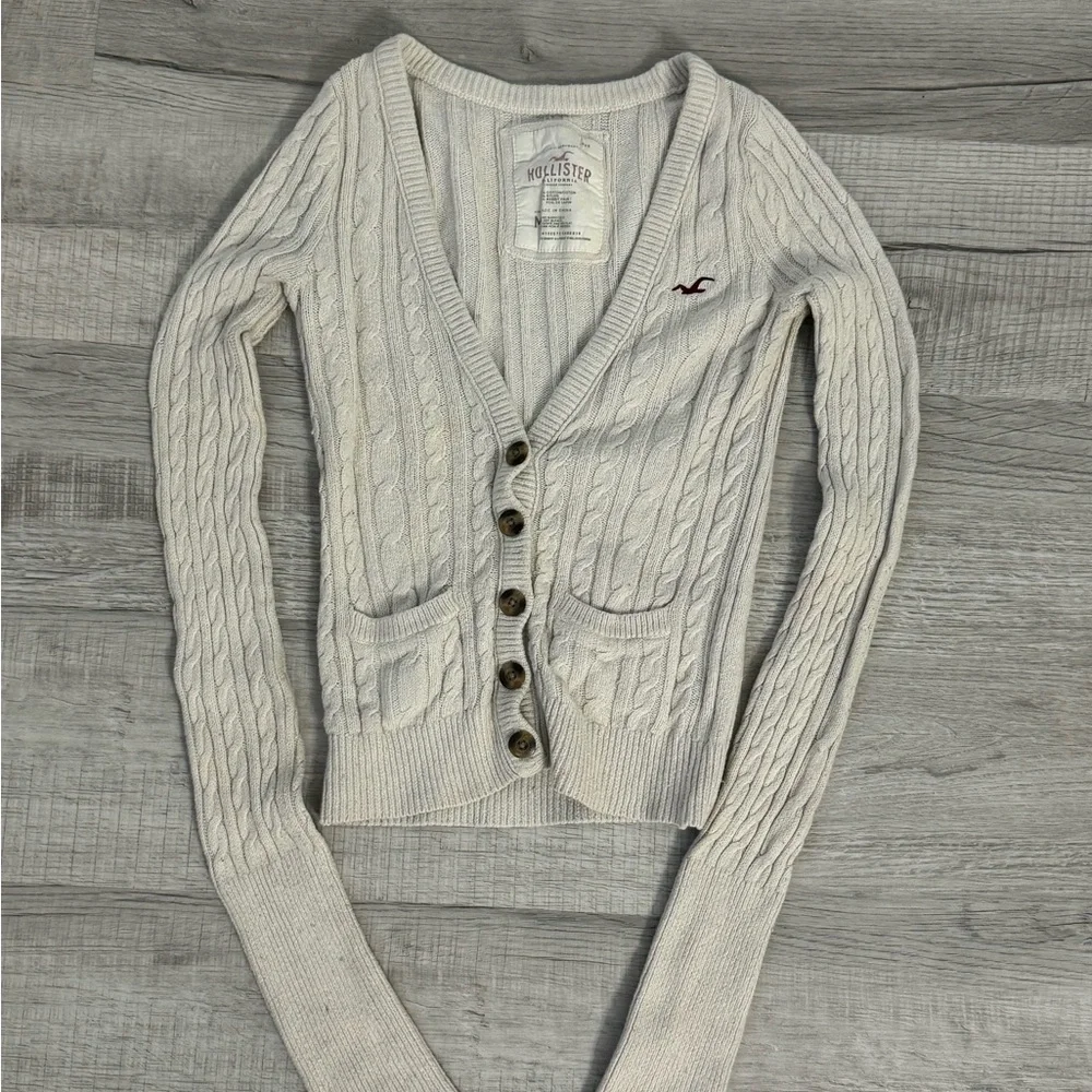 Y2K Vintage Hollister Cable Knit Cardigan